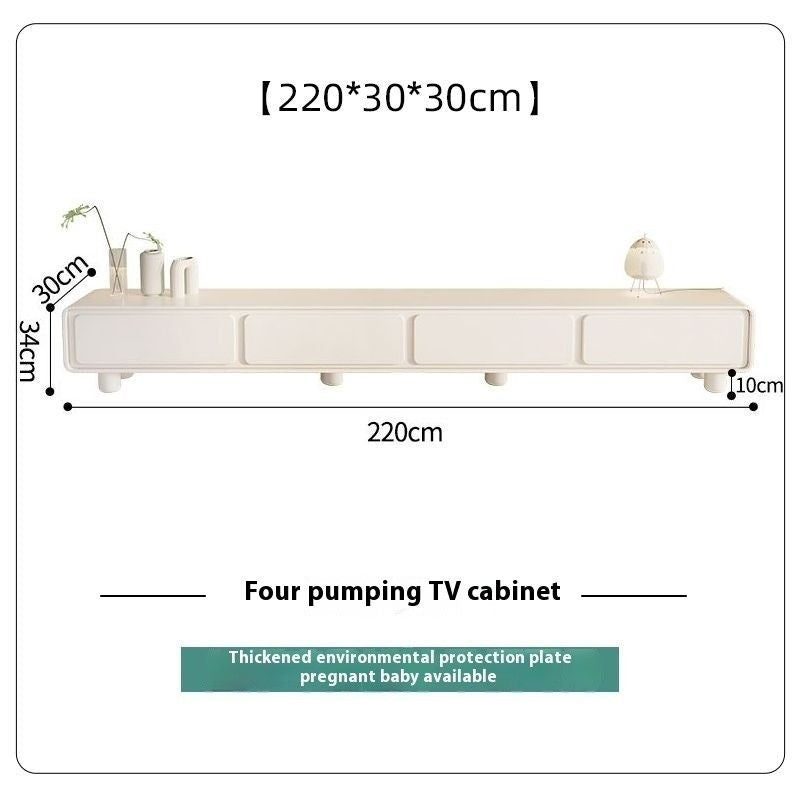 เมนูกลมครีมลมทีวีตู้สีขาวที่เรียบง่ายในโต๊ะกาแฟรวมห้องนั่งเล่นขนาดเล็กชั้นใน...