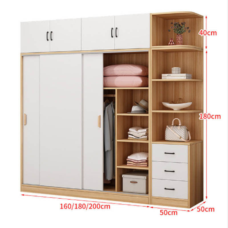 ห้องนอนบ้านห้องนอนประกอบง่ายประตูบานเลื่อนประหยัดขนาดเล็กสำหรับเด็ก