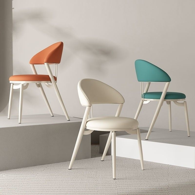 ส่วนครีมลมสีขาวเก้าอี้รองรับบ้านโมเดิร์นที่เรียบง่ายเก้าอี้ร้านอาหารกลับเก้าอี้รองรับ 