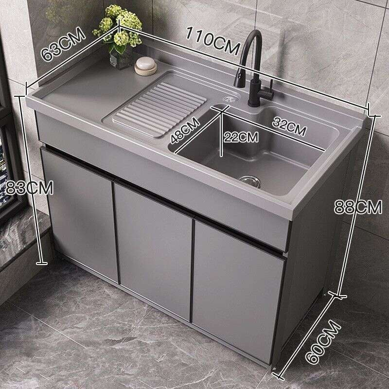 QW- Bathroom Storage Cabinet Washbasin Set Aluminum alloy storage cabinet