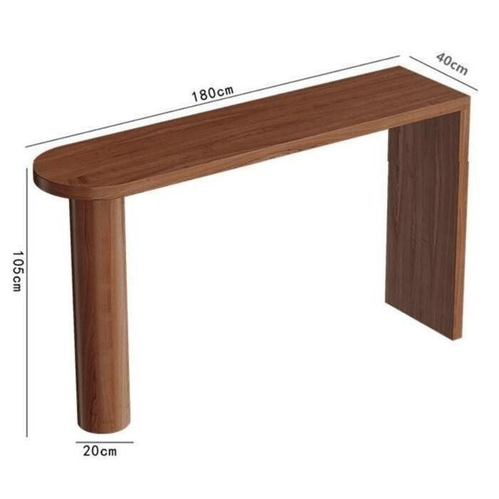 Tea solid wood table, narrow long strip high for living room bar island table
