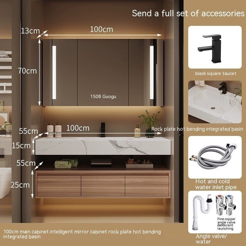QW- Spot product/Bangkok DeliveryBathroom storage cabinet Smart mirror in the bathroom