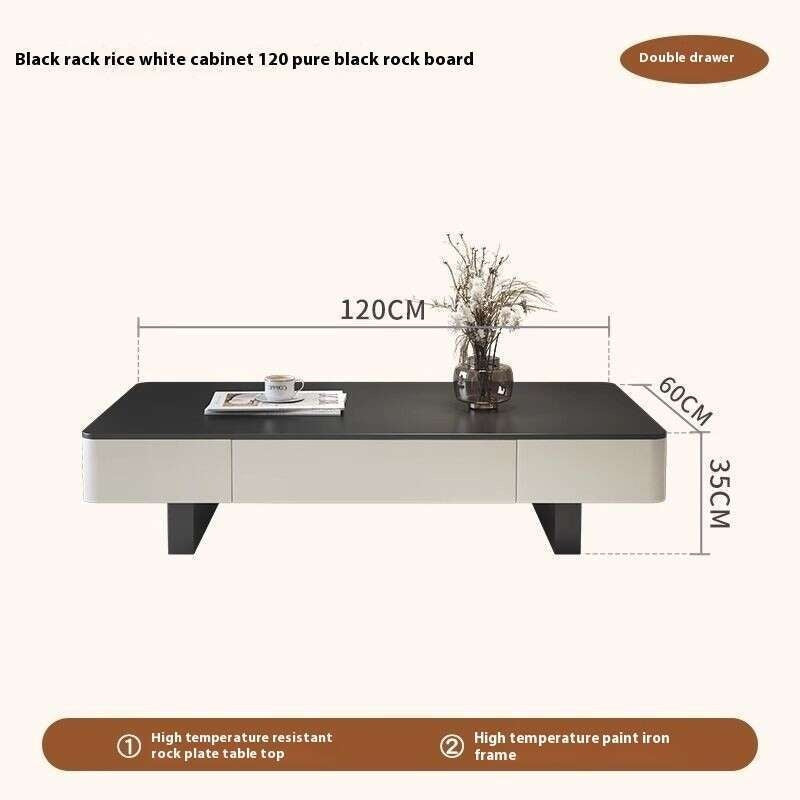 Italian Style Rectangular Stone High-end Living Room Coffee Simple Modern Table for Home