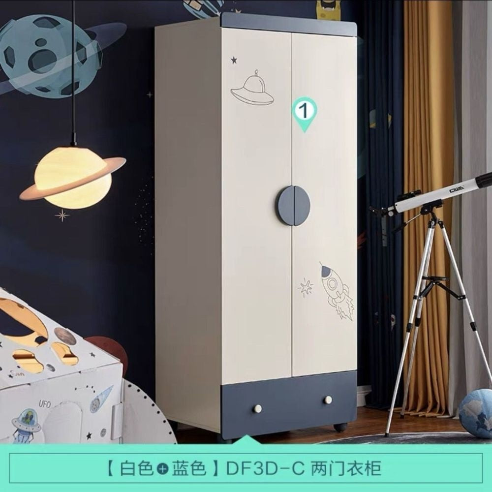 Wood Modern Simplicity Kids Closet Home Small Bedroom 3 Doors Prefabricated Wardrobe Cabinet