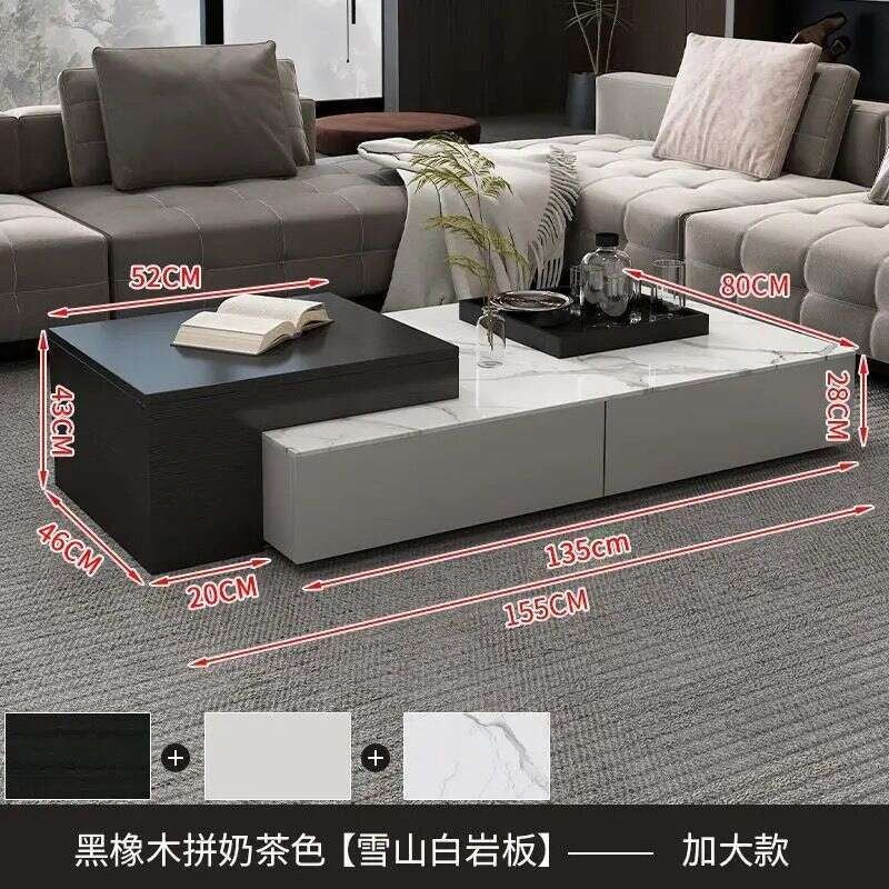 Multi-functional Adjustable Stone Coffee Table for Living Room Simple modern home use. Elegant and classy tea table.