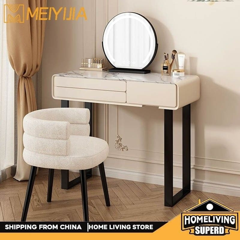 French Solid Wood Table, Dressing Table for Bedroom