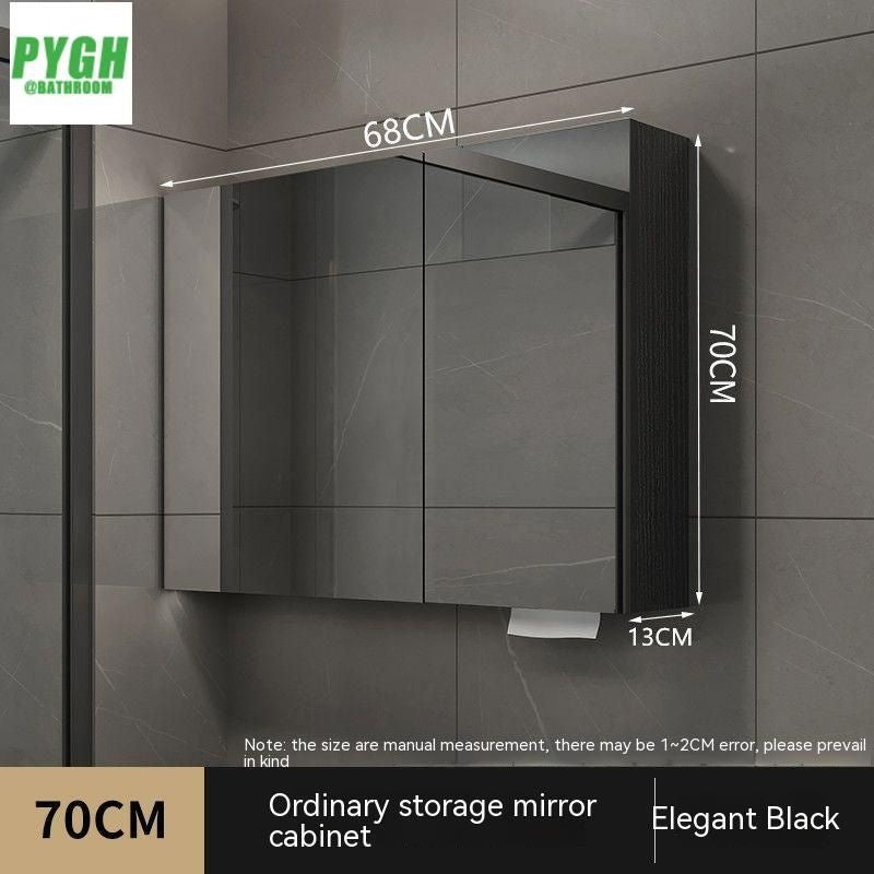 QW- Smart Solid Wood Wall Mounted Bathroom Mirror Storage Cabinet