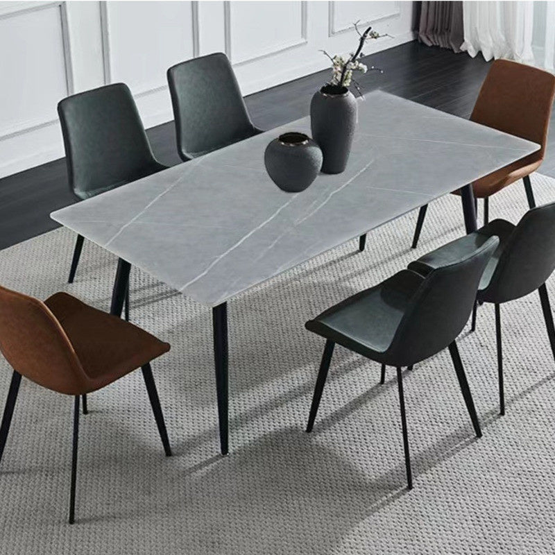 Rectangular Marble Dining Table Luxurious, minimalist, Italian style for small rental rooms/