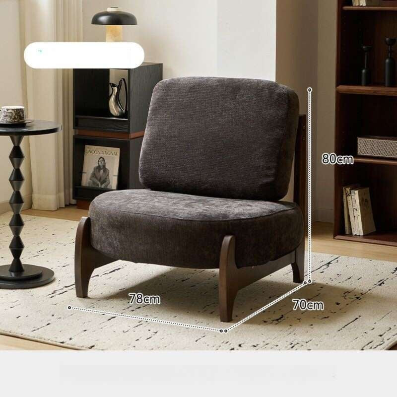 Small home, balcony, living room, light luxury, small single sofa for relaxing.