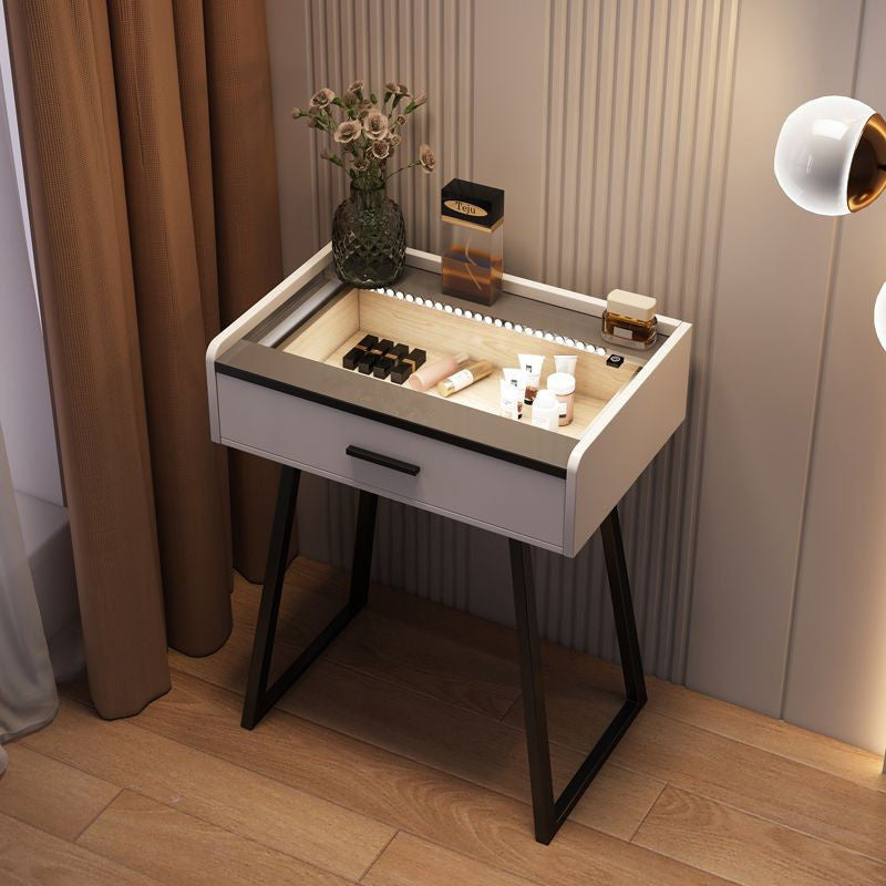 Solid Wood Storage Cabinet Simple Nordic Light Luxury Mirror Dressing Table