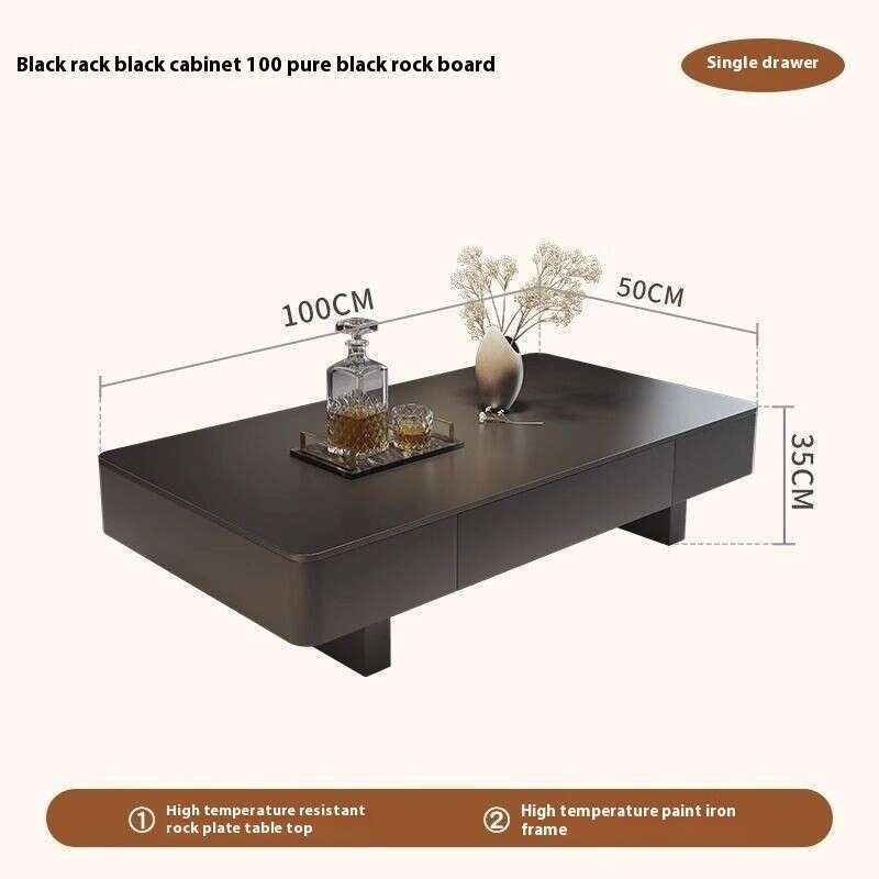 Italian Style Rectangular Stone High-end Living Room Coffee Simple Modern Table for Home